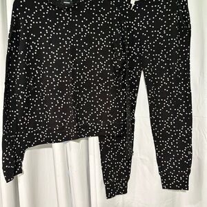 Monrow Black and White Star Print Set